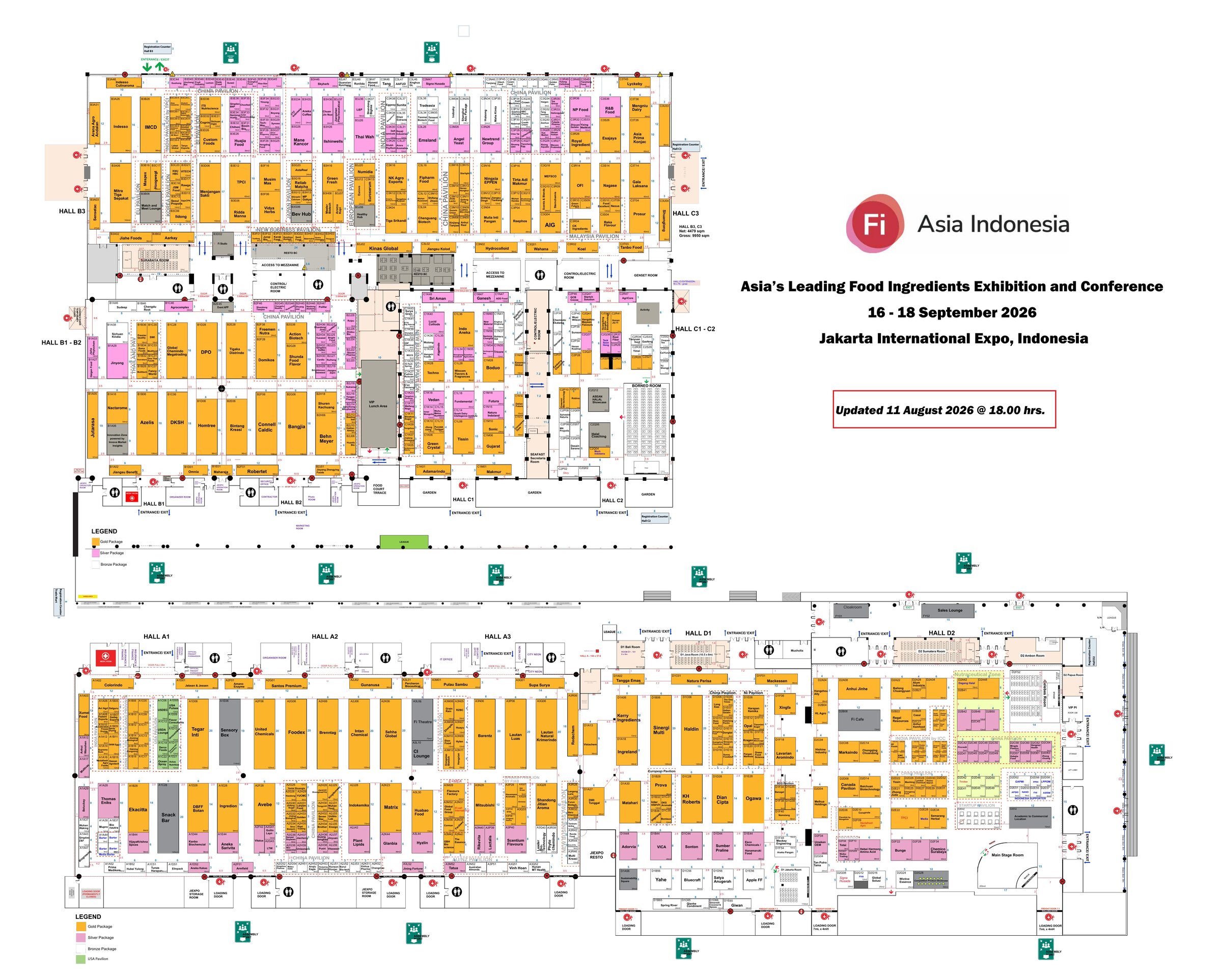 Fi Asia Indonesia 2026 floor plan — All Halls